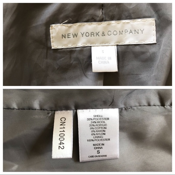 New York and Co wool blend coat w/removable hood - Picture 8 of 8